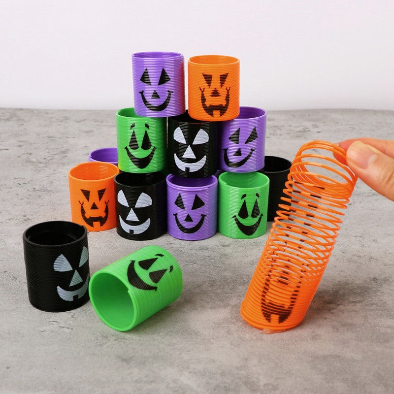 12/36pcs Halloween Coil Springs Toys Kids Halloween Party Favors Trick or Treat Gifts Boy Girl Birthday Goodie Bag Bucket Filler