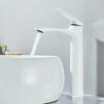 Black Bathroom Faucet Deck Mounted Bathroom Sink Mixer Tap Single Lever Basin Sink Mixer Faucets Chrome/White/Grey/Brushed Gold