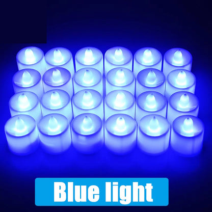 1/48PCS  LED Candle Battery-Power Tealight Flameless Fake Candle Light Christmas Wedding Birthday Wedding Romantic Decor Lamp