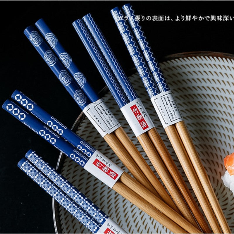 5 pares de pauzinhos japoneses para sushi, antiderrapantes, reutilizáveis, chineses, utensílios de mesa, presente, ferramentas de cozinha