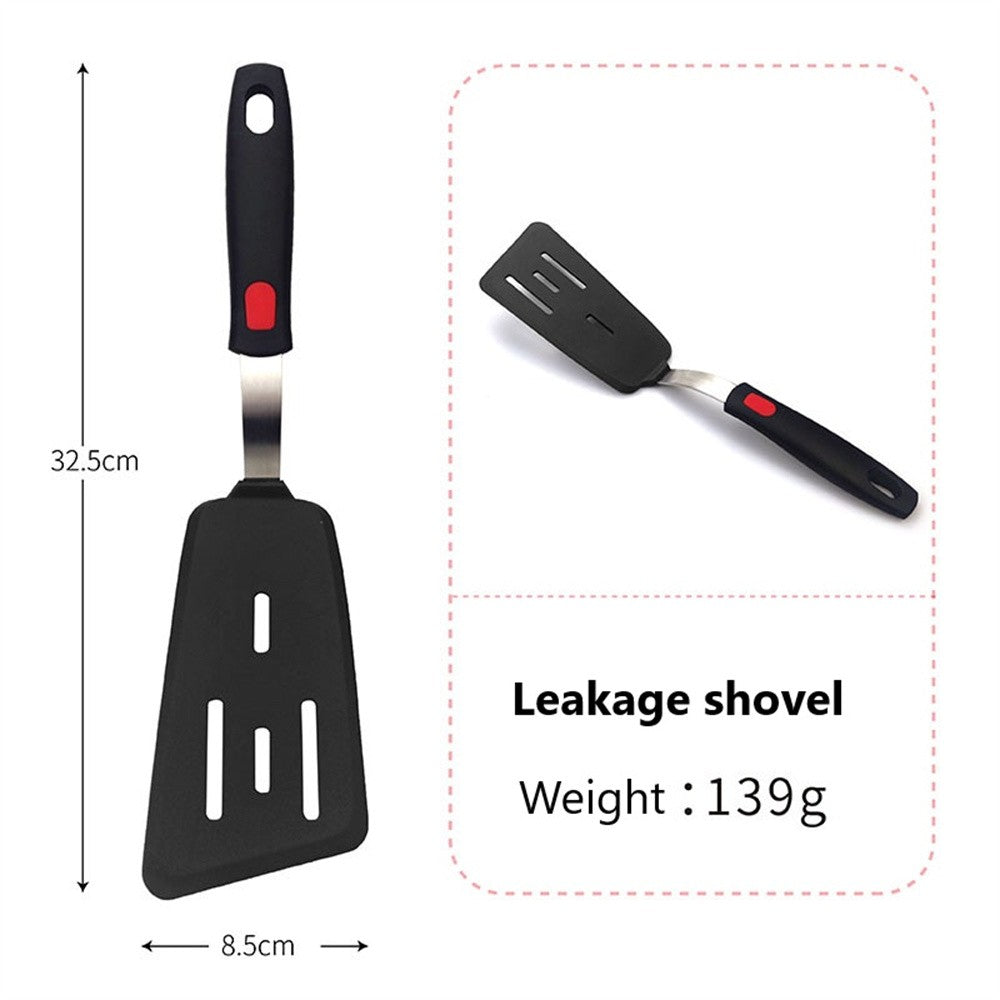 Espátula de Silicone para Panelas Antiaderentes Resistente a Altas Temperaturas, Espátula de Aço Inoxidável de Alta Qualidade para Fritar e Mexer, Utensílios de Cozinha