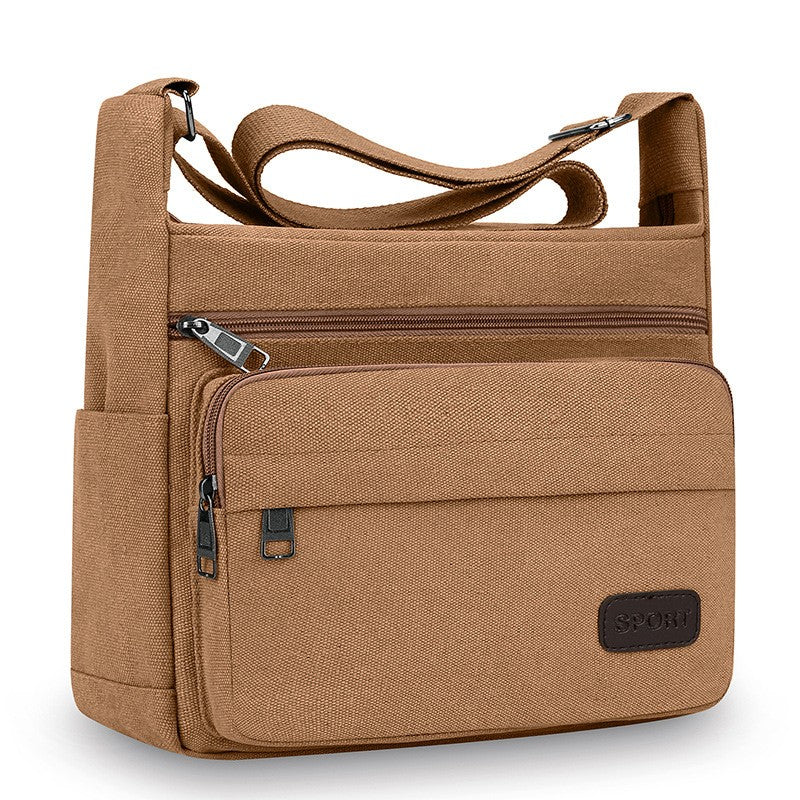 Men's Canvas Messenger Bag Single Shoulder High Quality Crossbody Bag Messenger Bag Commuter Travel Daily Use With Compartment