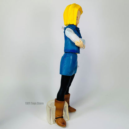 25CM Anime Dragon Ball Z Android 17 18 Figure Android 18 PVC Action Figures Collection Model Toys for Children Christmas Gifts