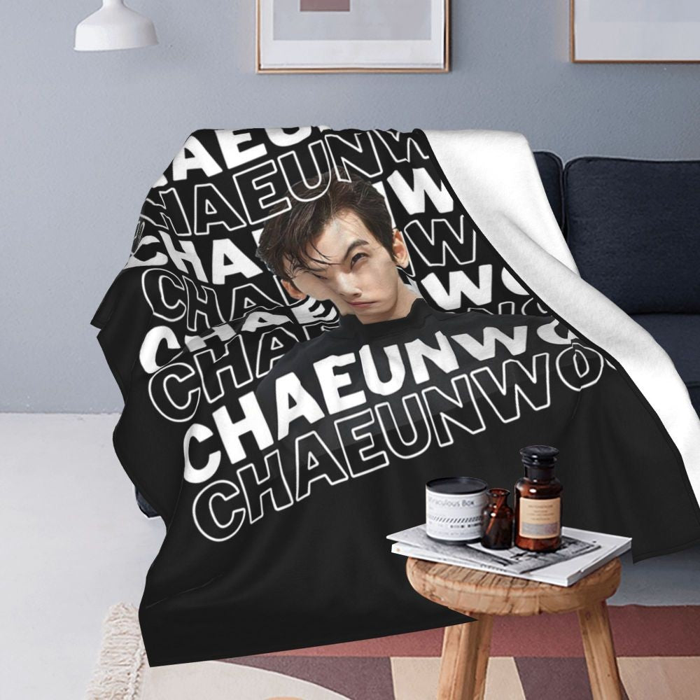 Cha EunWoo Kpop Astro Blankets Soft Warm Flannel Throw Blanket Cover for Bed Living room Picnic Travel Home Sofa