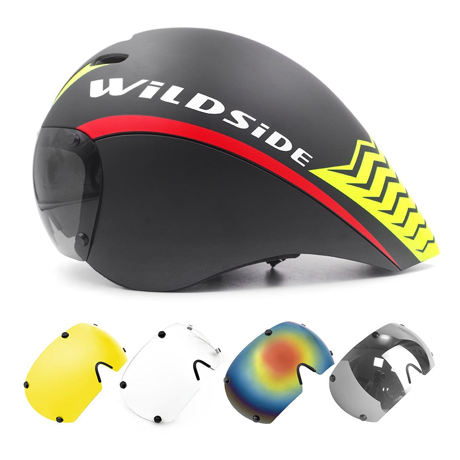 TT Óculos de Lente de Capacete de Ciclismo Capacete de Bicicleta de Estrada Aero Triathlon Tri Capacete de Ciclismo de Corrida de Contrarrelógio Masculino Acessórios de Casco Ciclismo