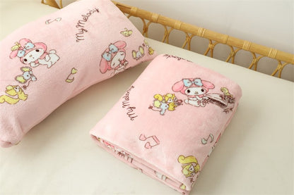 Sanrio Cute My Melody Warm Blanket Lovely Cartoon Printed Blanket For Office Dormitory Comfortable Nap Blanket Kawaii Sheet Girl