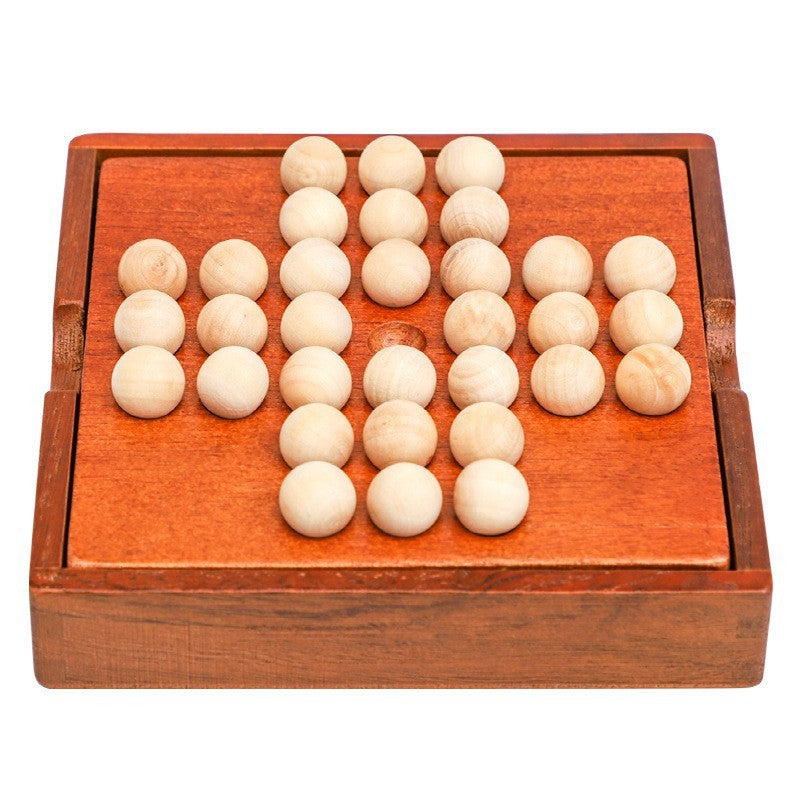 AIUAZA Wooden Independent Single Noble Chess Children's Educational Desktop Game Classical Peg Solitaire Toys Wholesale