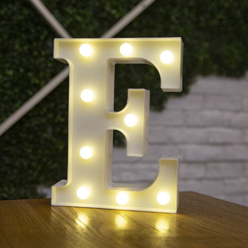 Alphabet Letter LED Lights Luminous Number Lamp Battery Warm Night Light for Home Wedding Birthday Christmas Party Decoration
