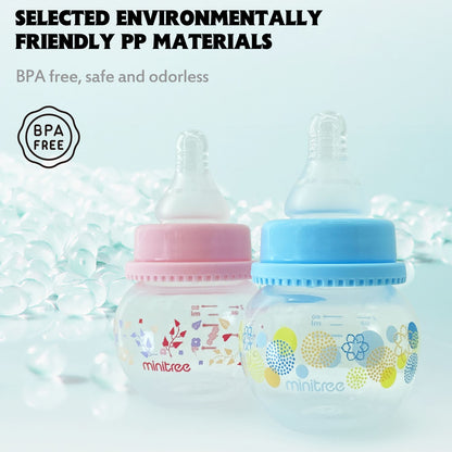 Special baby bottle for 0-6 months old, standard mouth, 60ML small capacity baby bottle, anti-fall and leak-proof
