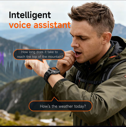 2026 Novo 1400mAh Bateria Grande Militar Ao Ar Livre 2.01 polegadas Smartwatch Masculino 10ATM À Prova D'água Chamada Bluetooth Relógio Inteligente Esportivo