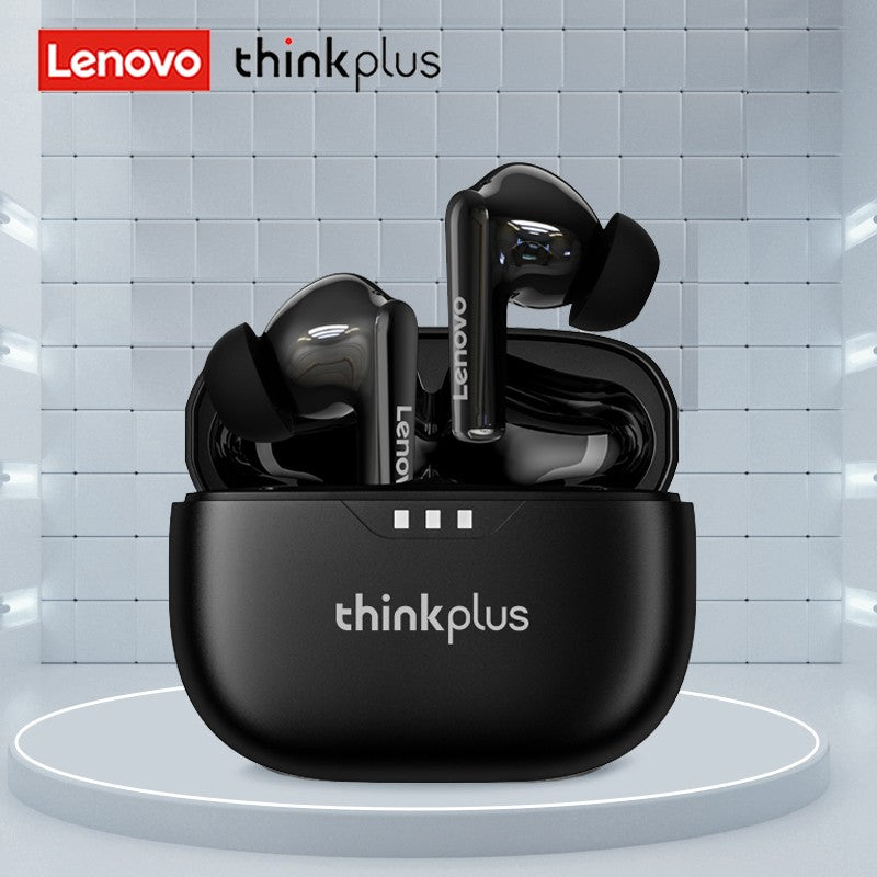 Fone de ouvido Lenovo original 2025, sem fio Bluetooth 5.3, fones de ouvido estéreo HiFi com cancelamento de ruído, fones de ouvido esportivos com controle de toque, novo presente