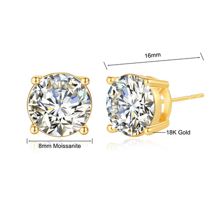 Szjinao 2025 Brincos em Alta Tendência Moissanite Ouro 18k Real Original Com Certificado Joias de Luxo Para Casamento Feminino Atacado Quente