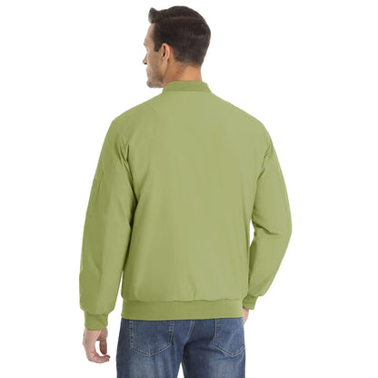 MAGCOMSEN Men's Aviator Jackets Thick Warm Orange Lining Bomber Jackets Fall Winter Casual Windproof Coats