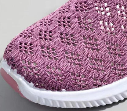 New Summer Fashion Women Shoes Mesh Sports Shoes Breathable Flats Soft Sole Casual Sneakers