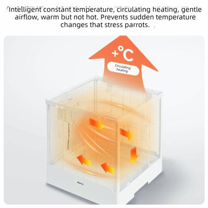 Soprador de Ar Quente Anti-Queimadura para Papagaios Aquecedor Automático e Seguro para Gaiolas de Pássaros Aquecedor Termostático à Prova de Mastigação de Metal