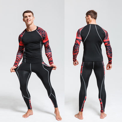 Men's Sports Suit MMA rashgard male Quick drying Sportswear Compression Clothing