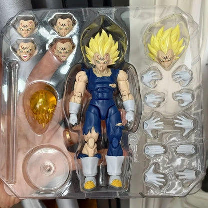 Black Hole Toys & TK Dragon Ball SHF Super Saiyan SSJ Majin Vegeta Battle Damage Full Power Anime Action Figures Models toys