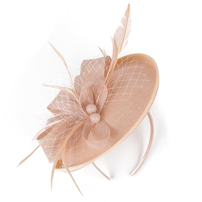 Fascinators de Luxo Kentucky Derby Chapéu de Igreja Design de Pérolas em Tela Laço Máscara Acessórios de Cabelo para Mulheres Senhoras