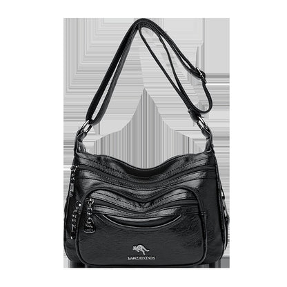 Top Quality Pu Leather Female Crossbody Multiple Pockets Bag Elegant Shoulder Bags for Women Casual Purses and Handbags Sac 2026