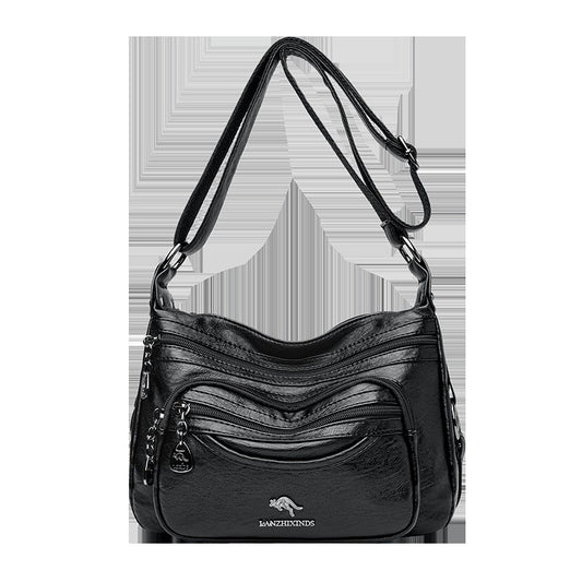 Top Quality Pu Leather Female Crossbody Multiple Pockets Bag Elegant Shoulder Bags for Women Casual Purses and Handbags Sac 2026