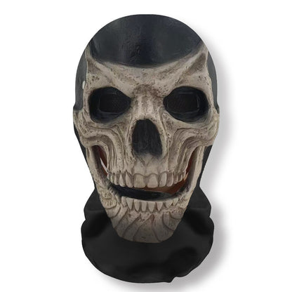 Halloween Ghost 3D Printed Mask, Stretchy Mesh Full Head Accessory, Fun Horror Cosplay Party Halloween