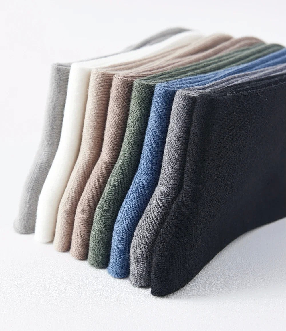 6 Pairs EUR44-50 Plus Size Men Socks High Quality Cotton Socks Breathable Mid Tube Sports Business Socks Black White