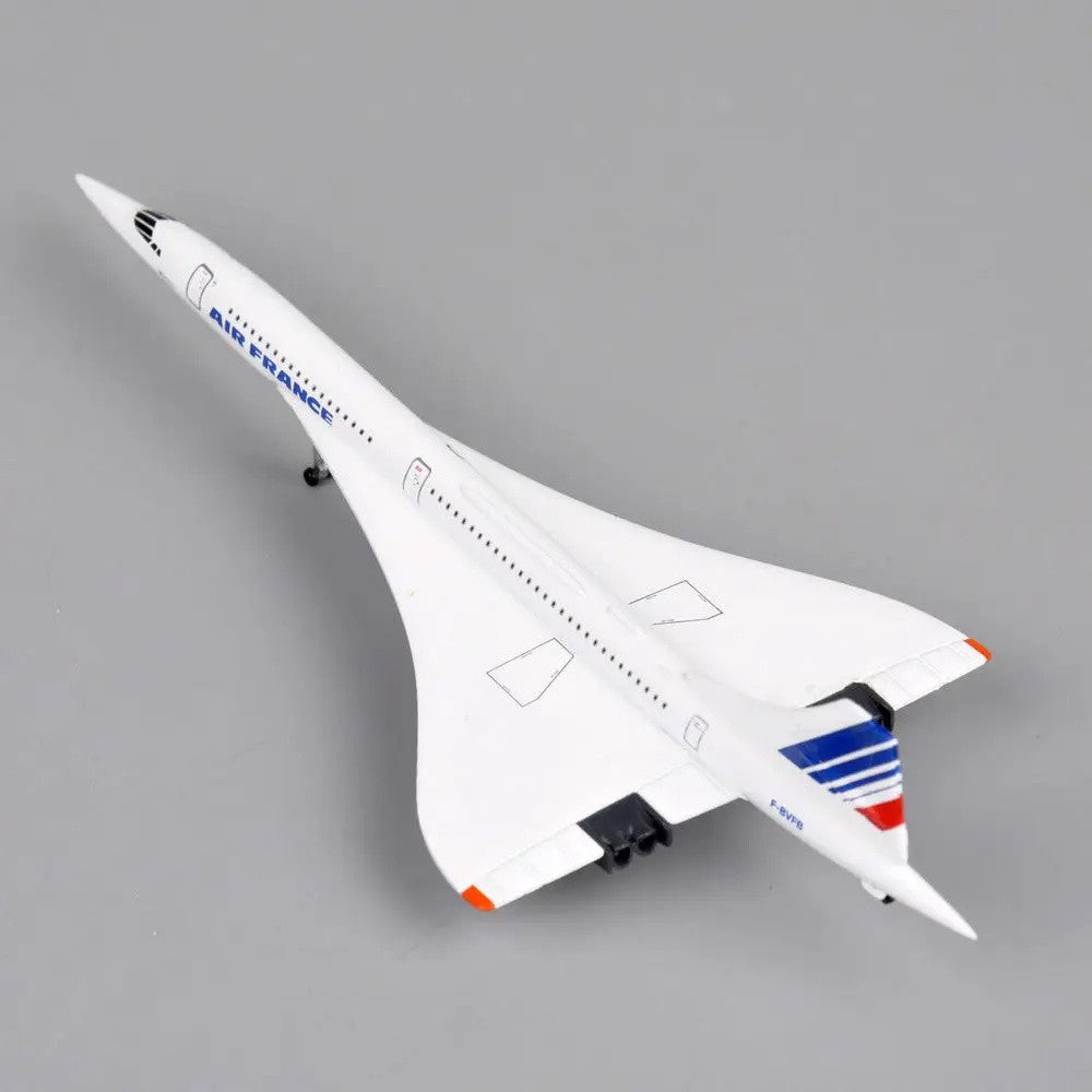 Aviões na Escala 1:400 França 1976-2003 Miniaturas de Aeronaves de Metal Fundido Brancas de Presente Brinquedos de Avião