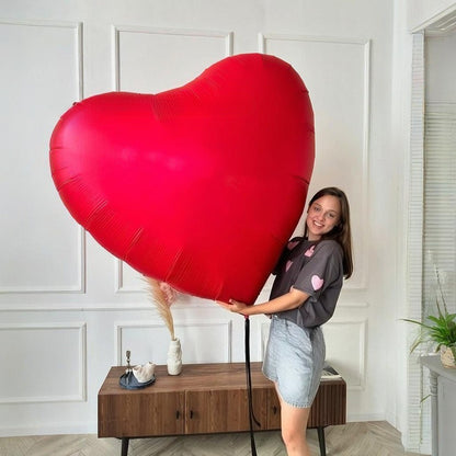 Giant 63 Inch Heart Aluminum Foil Balloon for Birthday Wedding Christmas Eve Valentine's Day New Year Party DIY Decoration