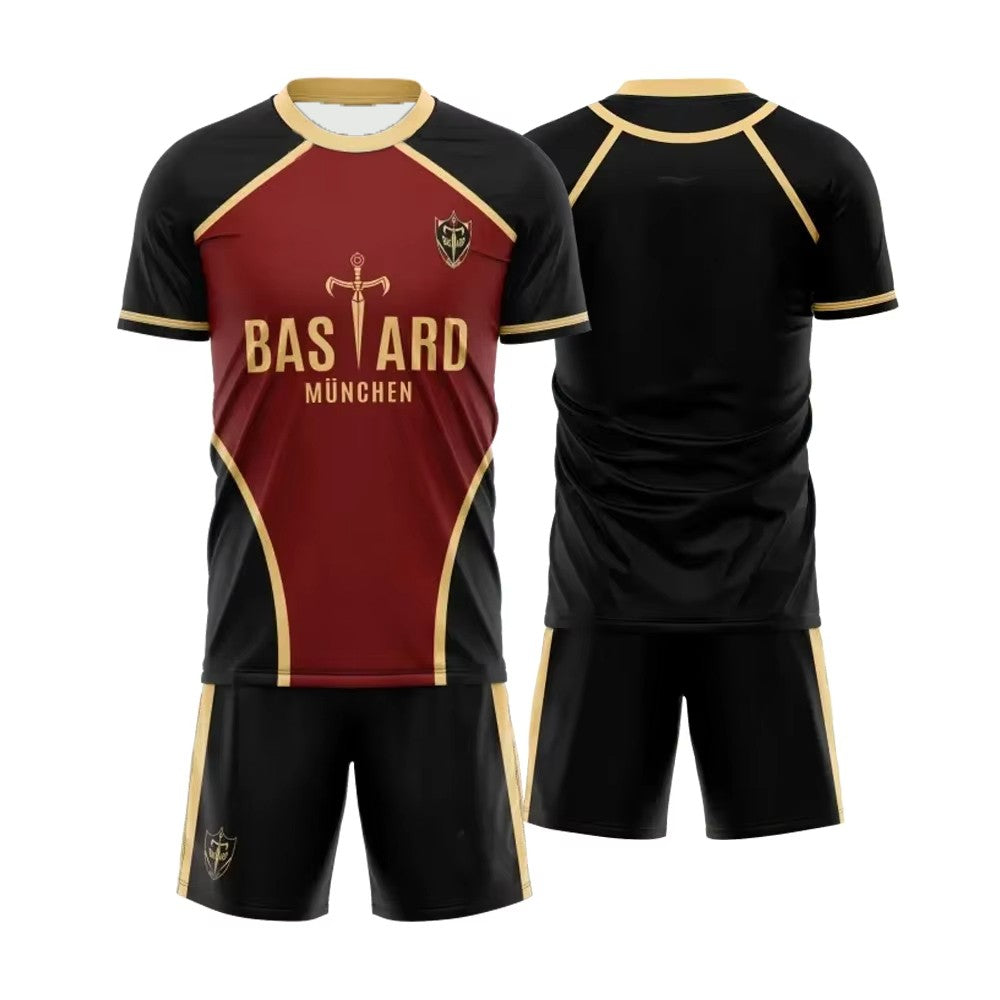 Blue Lock Anime Men Suits Futsal Vl Replika Bastard Munich Jersey Short Sleeve Shorts Set Men's  Women's Casual Sports T Shirt