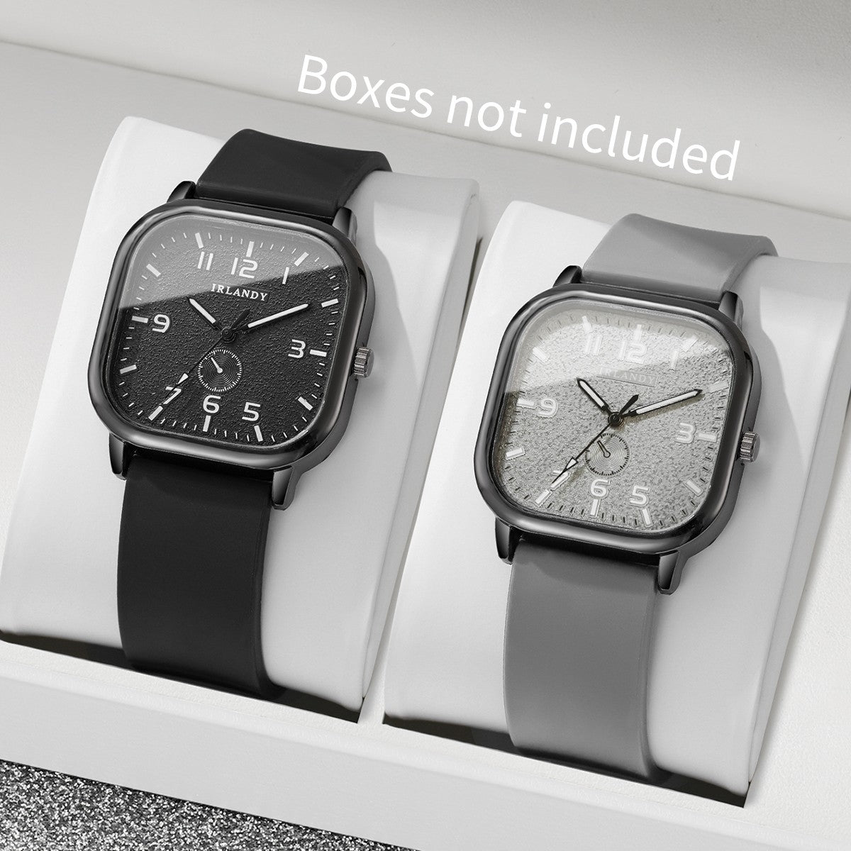 1/2/3PCS Fashion Square Women Watches Casual Silicone Strap Quartz Watches Sports Wristwatch For Men Women Students?Without Box?