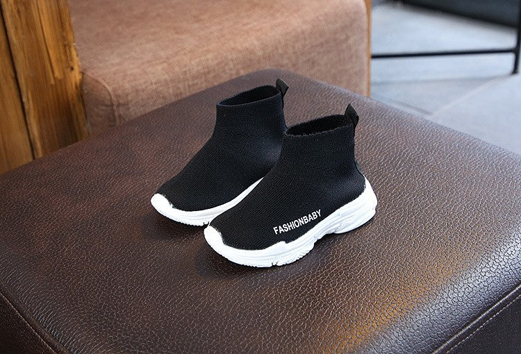 Autumn Winter Kids Sneakers Children Casual Shoes Slip-on Breathable Kids Socks Shoes Non-slip Snow Boots Boys Girls Sport Shoes