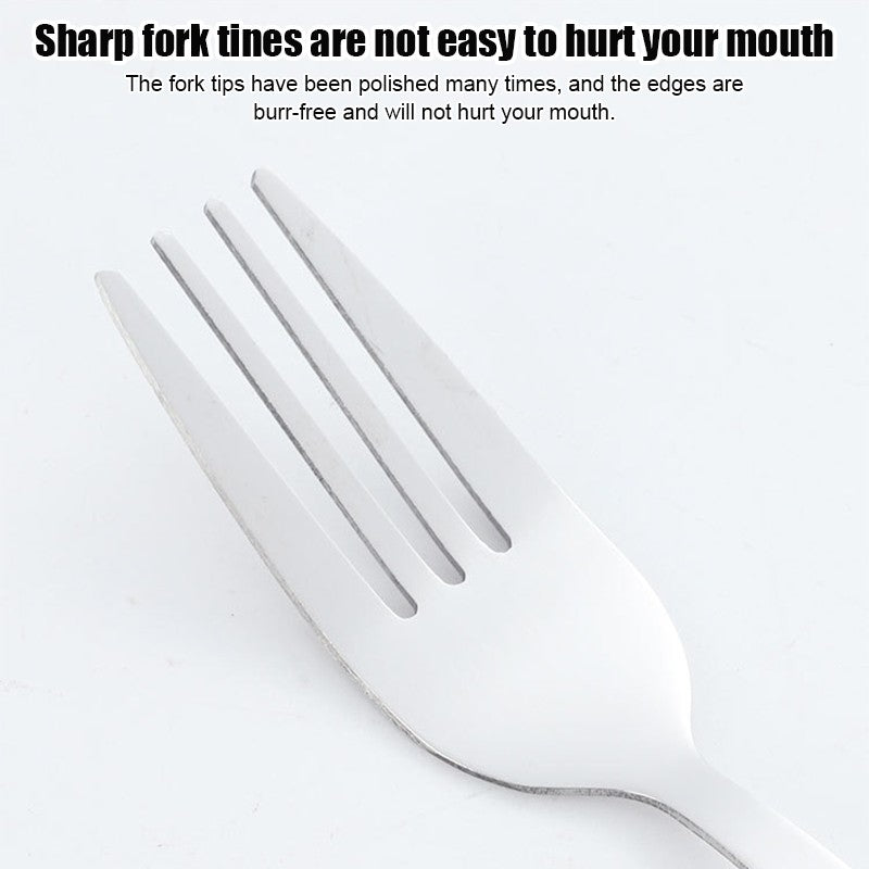 Cute Cartoon Travel Tableware with Case Portable Utensils Cutlery Set Reusable Flatware Silverware Include Fork Spoon with Case