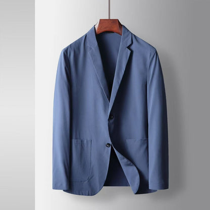2025 Spring and Summer New Men's Casual Suit Light and Thin Elastic Middle aged Anti Wrinkle and Non Ironing Suit Coat Sunscreen