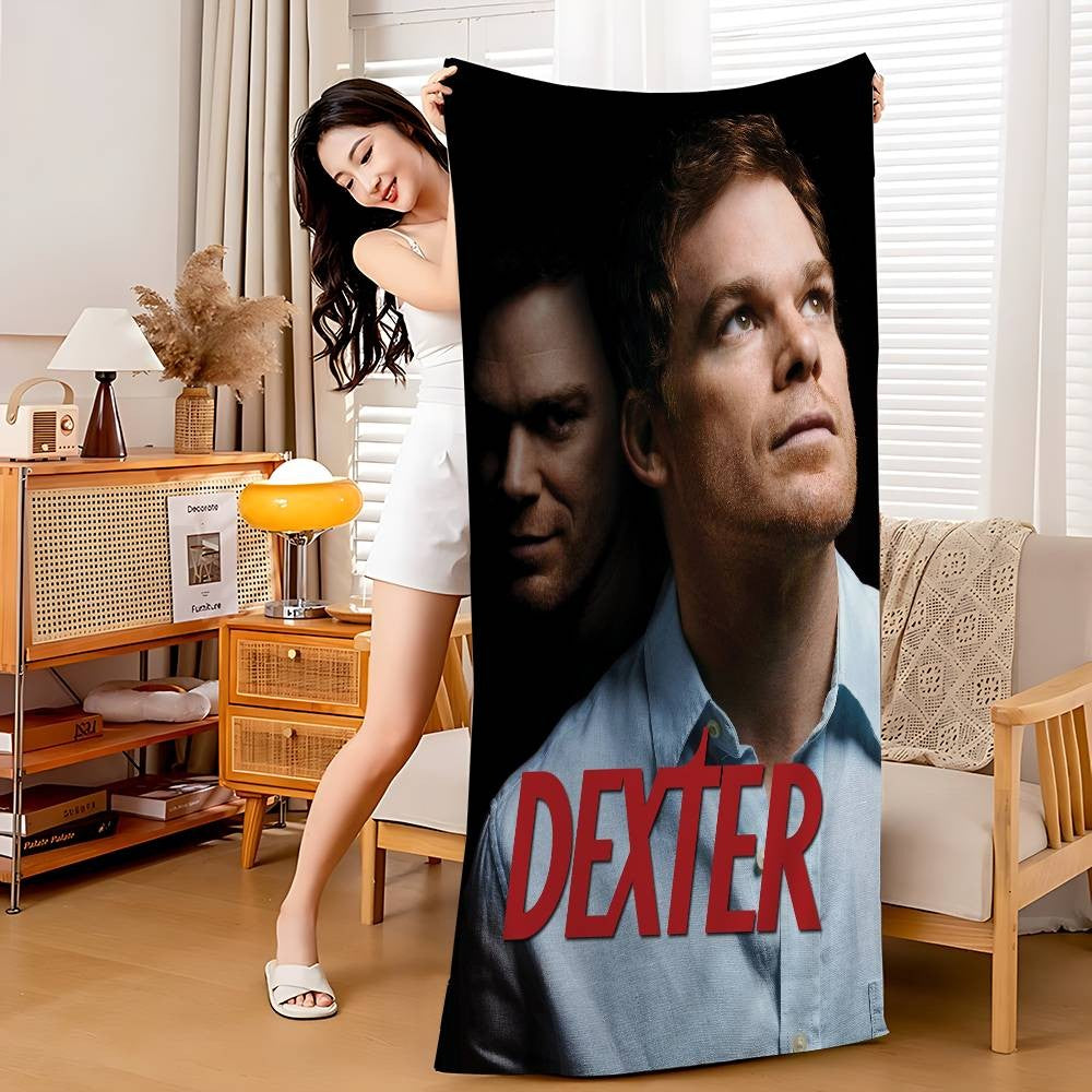 Dexter American Classic Horror Anime Microfiber Beach Towel Absorbent Quick Dry Soft Yoga Swimming Resort Mountain ClimbingTowel