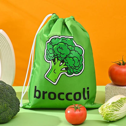1/3PCS Fruit Vegetable Freshkeeping Bag Banana Storage Bag Vegetable Preservation Anti Ripening Insulated Drawstring Reusable