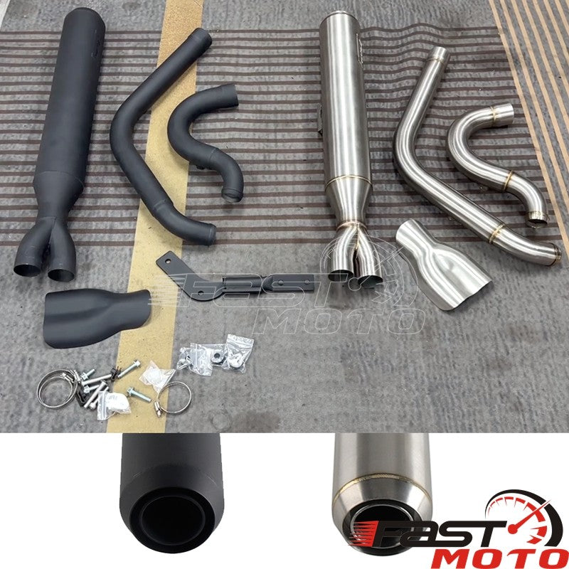 2-into-1 Motorcycle Exhaust System Muffler Pipe For Harley M8 Softail 2018-2026 FXST FXBB FXBBS FXFBS FXFB FLSL FLDE FXLR FXLRS