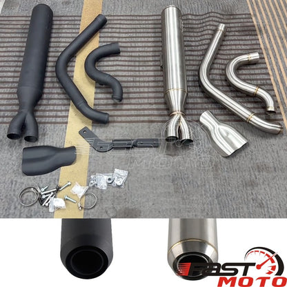 2-into-1 Motorcycle Exhaust System Muffler Pipe For Harley M8 Softail 2018-2026 FXST FXBB FXBBS FXFBS FXFB FLSL FLDE FXLR FXLRS