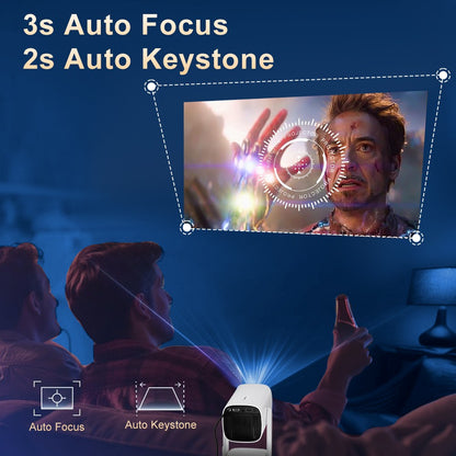 Projetor Salange 4K K2 Smart Android 11 Bateria Embutida Alto-falante Bluetooth WIFI Foco Automático Correção Trapezoidal Estilo Livre para Filmes ao Ar Livre