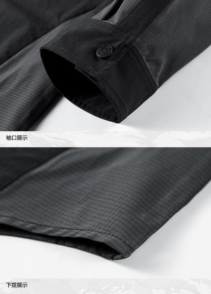 Tactical Function Style Multi-pocket Patchwork Design Sense Cargo Shirts Mens Clothing Y2K High Street Long Sleeve Techwear Tops