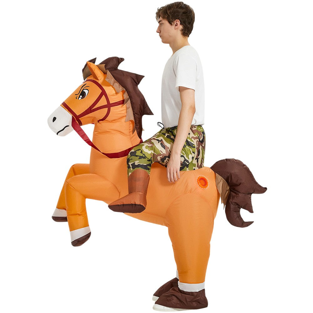 New Riding Animal Inflatable Costume Anime Suits Dress Mascot Purim Halloween Christmas Party Cosplay Costumes for Adult