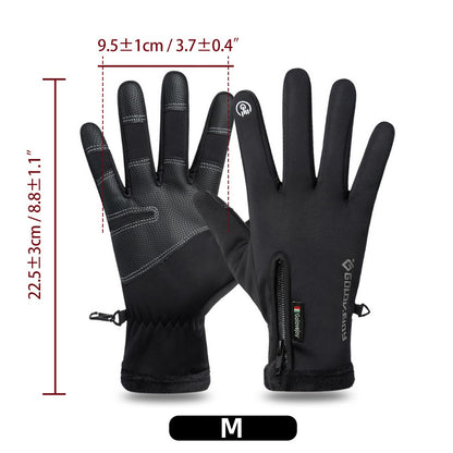 Luvas de Motocicleta Inverno Térmicas Forradas com Lã Inverno Pele Amigável Ciclismo Impermeável Antiderrapante Tela Sensível ao Toque Luva de Esqui Quente