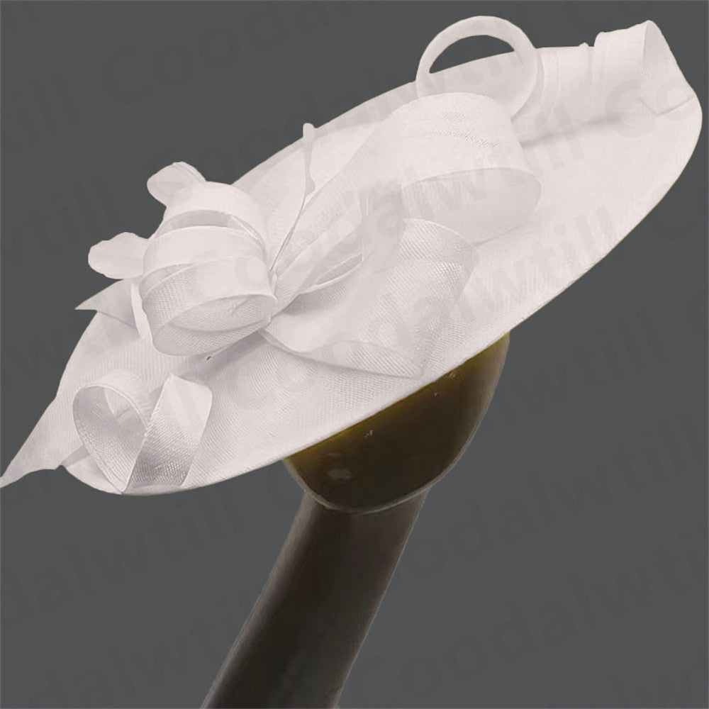 Royal Ascot Big Fascinator Hats Headband Ladies Church Kentucky Derby Headpiece Ladies Race Fashion Hair Accessories Bride Hats
