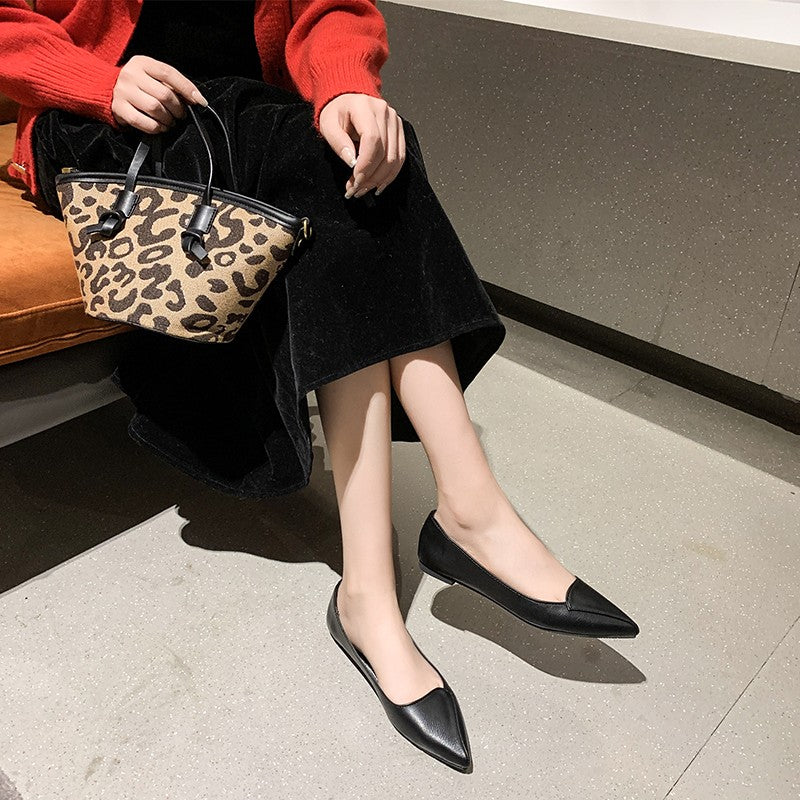 Women Fashion Pointed Toe Slip on Shoes Summer Woman Loafers Comfortable Ladies Yellow Boat Shoes Autumn Flats Zapatos Mujer