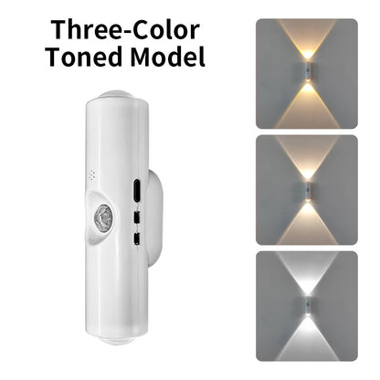 Smart RGB Gradient Wall Light Motion Sensor Magnetic Rechargeable Wall Sunset Lamp for Bedroom Closet Garden Room Decoration