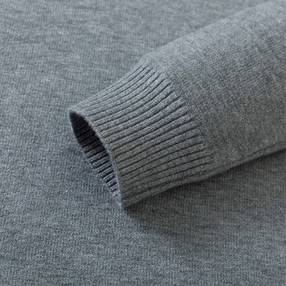 Half Turtleneck Knitwear Sweater New Autumn/Winter Mock Neck Sweatshirts Solid Color Pullovers Man Brand Casual Mens Clothing