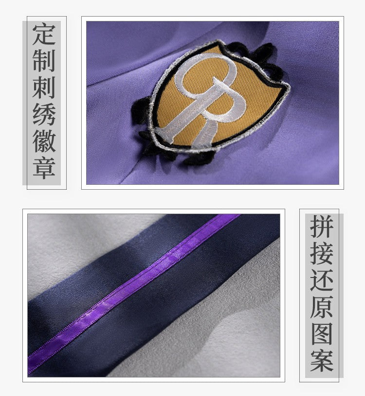 Ouran High School Host Club Haruhi Fujioka Cosplay Costume DK Uniform Purple Suit Anime Roleplay Men Women Full Set