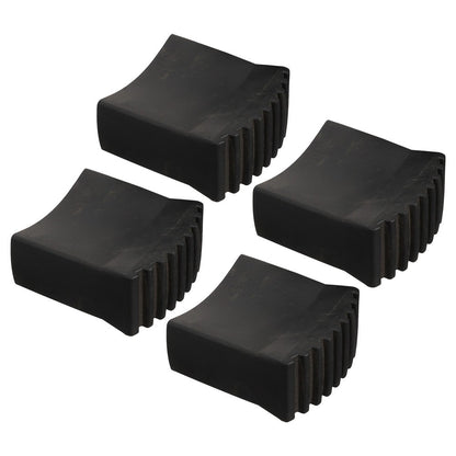 Protetores Antiderrapantes Quadrados para Pés de Escada 5x2,5CM Borracha Antiderrapante Almofadas Pés Dobráveis Ferramentas de Construção Preto Pisos