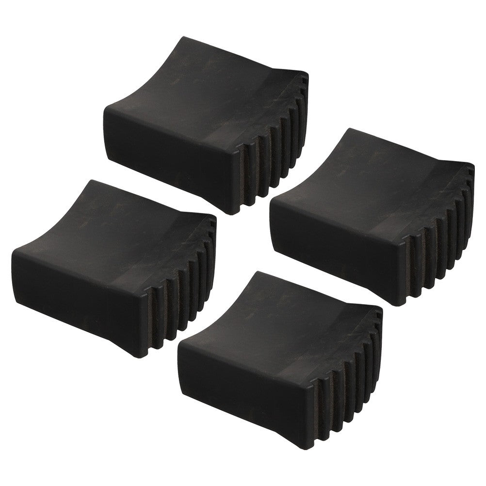 Protetores Antiderrapantes Quadrados para Pés de Escada 5x2,5CM Borracha Antiderrapante Almofadas Pés Dobráveis Ferramentas de Construção Preto Pisos
