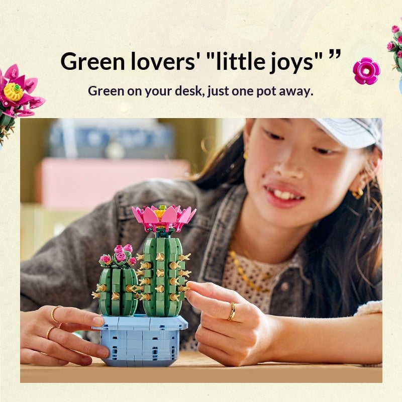 LEGO Blocos de Montar Série Plantas e Flores 11509 Cacto Florido Brinquedo de Quebra-Cabeça para Crianças Menino e Menina Presente