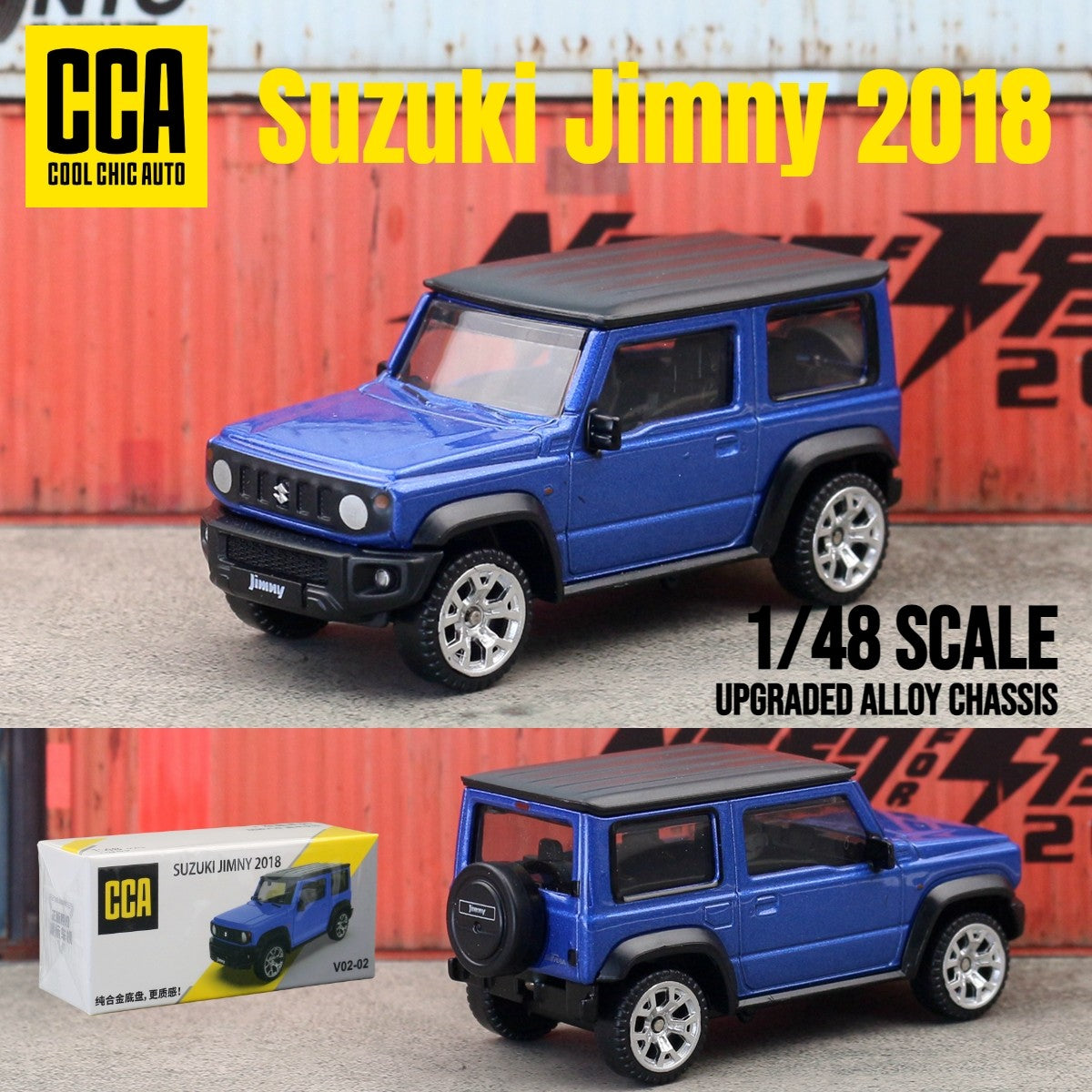 1/48 Suzuki Jimny Carro de Brinquedo Modelo CCA MSZ 1:64 Veículo Diecast Miniatura Rodas Livres Coleção Adequado para Hot Wheels Presente Criança